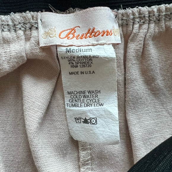 Butters mini skirt sz M elastic waist boho tulle flowers cotton/spandex tan o - Picture 9 of 12